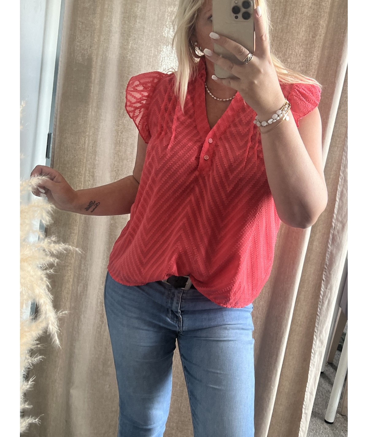 Blouse Annie corail