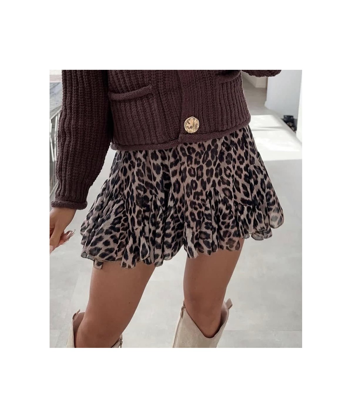 Mini jupe leopard