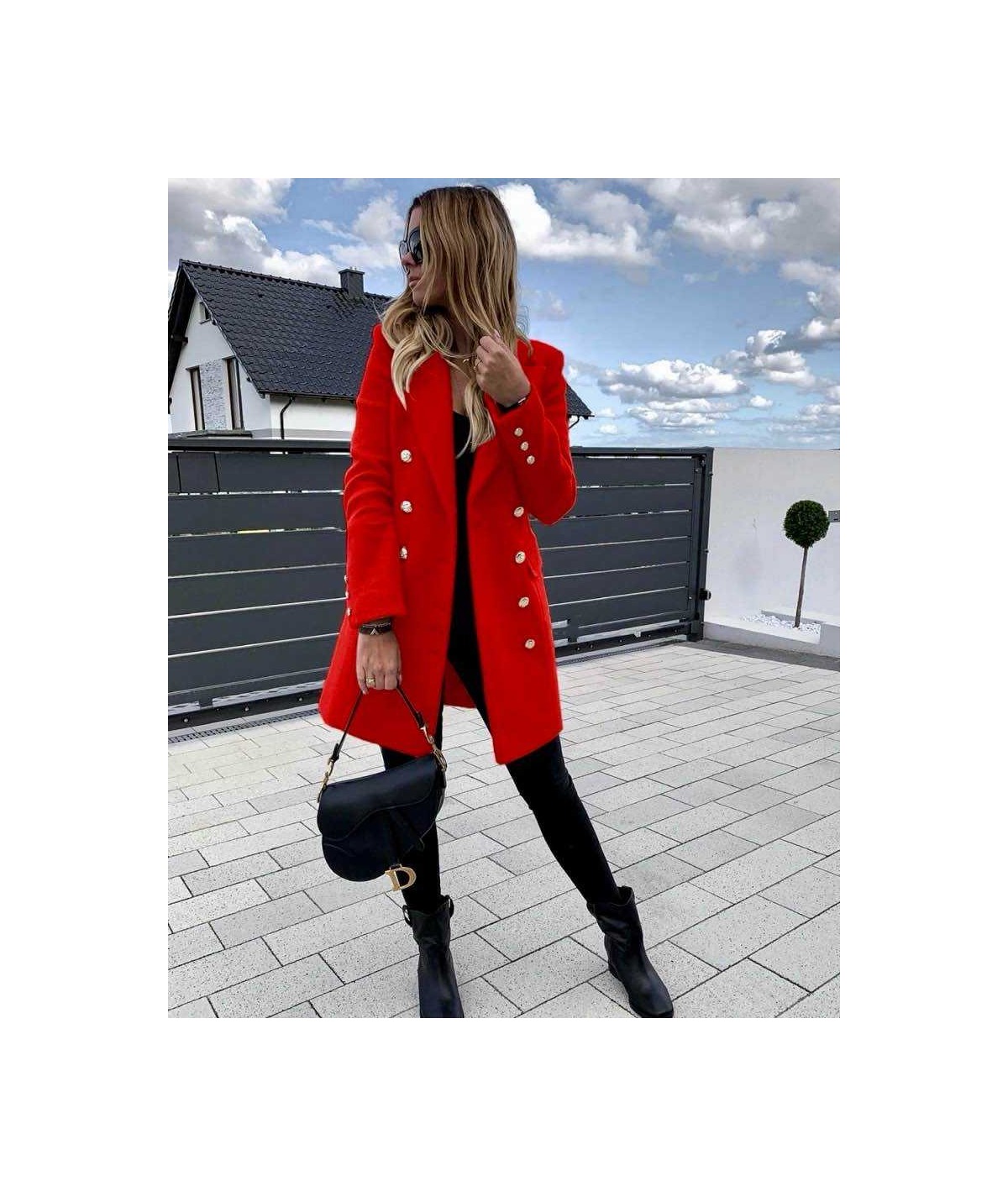 Manteau long Aurore rouge