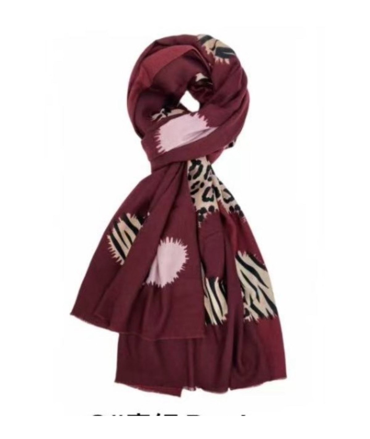 Écharpe bordeaux longue