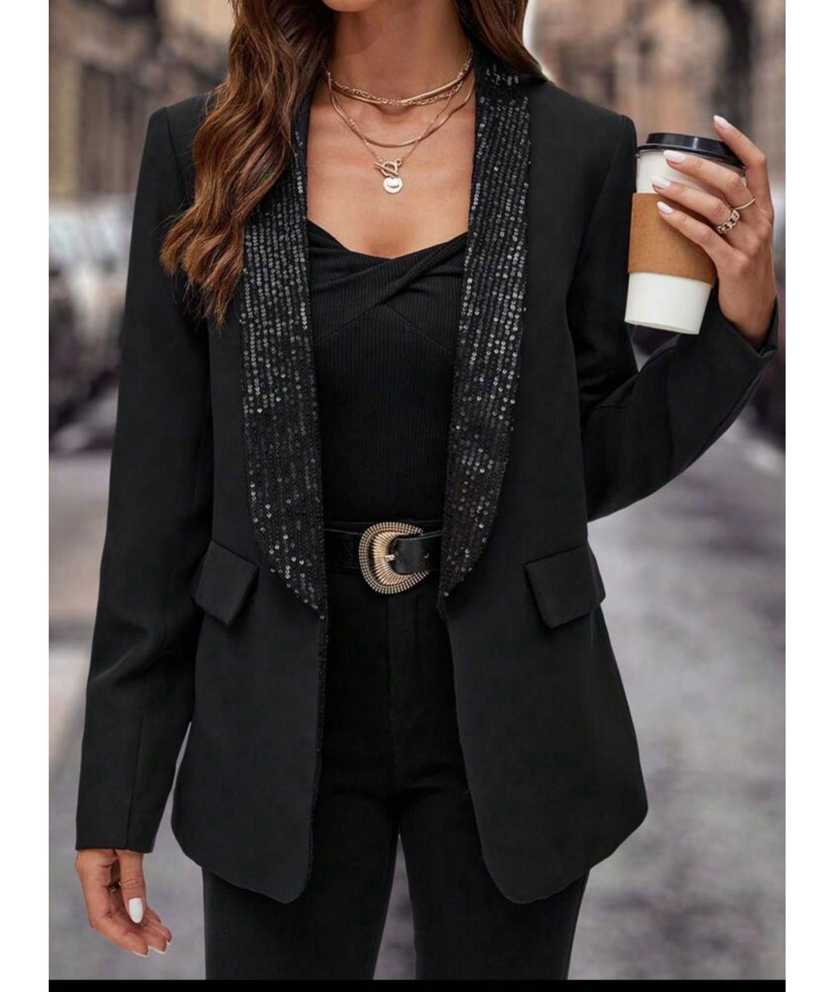 Blazer à sequins