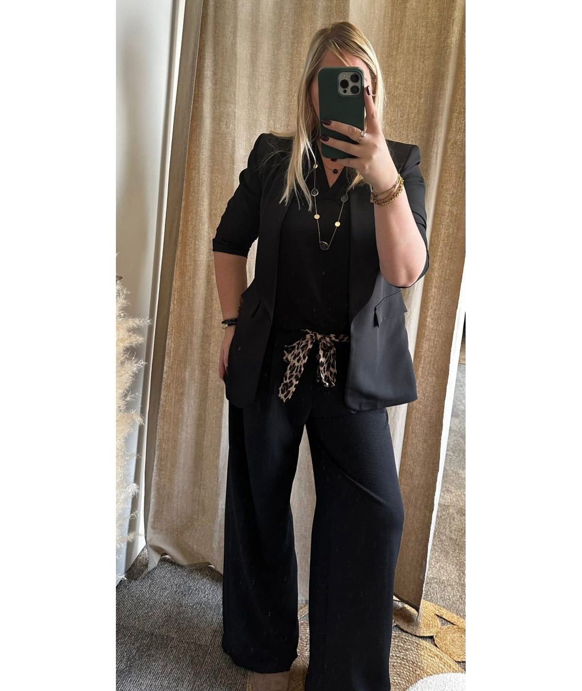 Palazzo ceinture léopard...