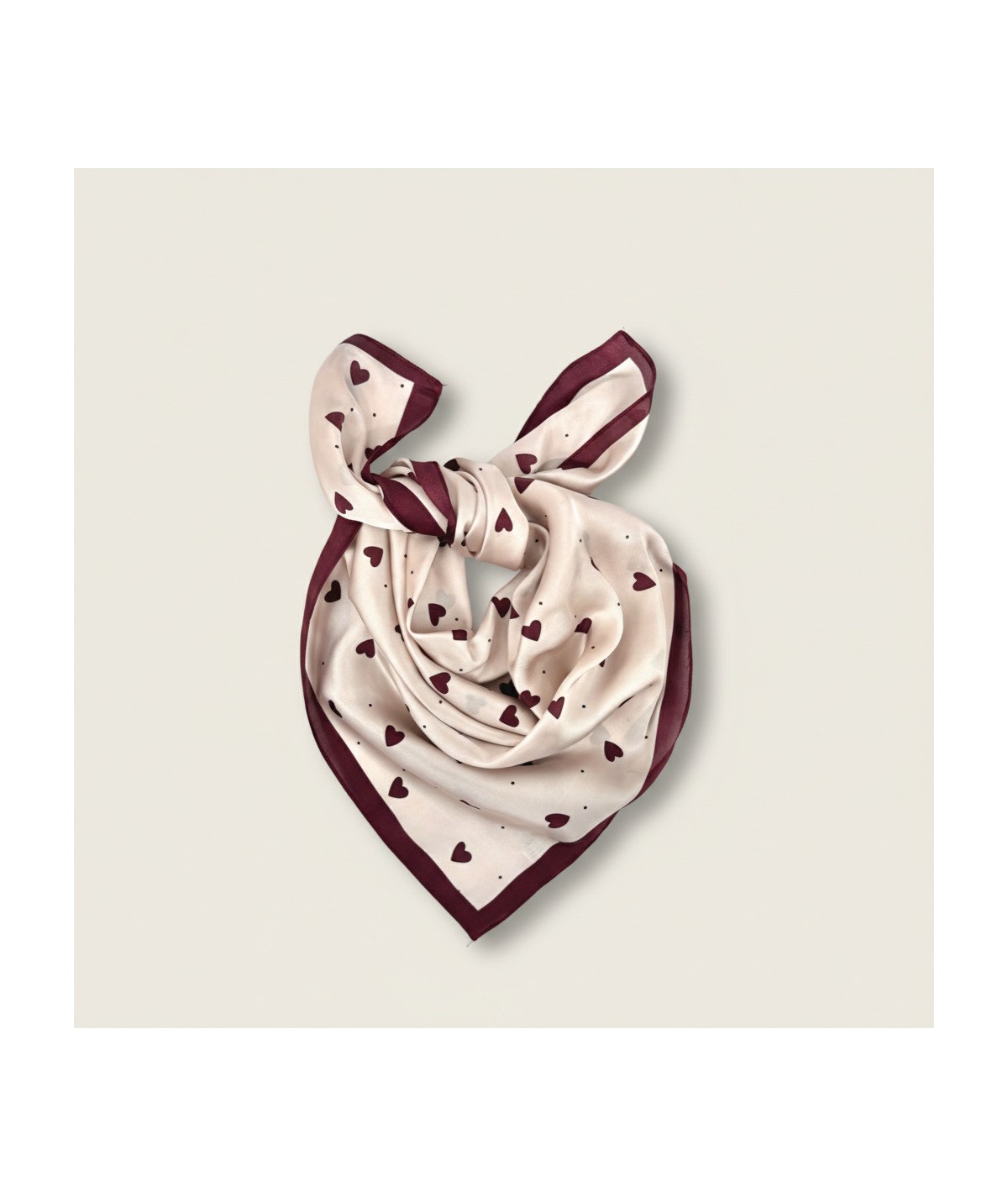 Petit carré love bordeau