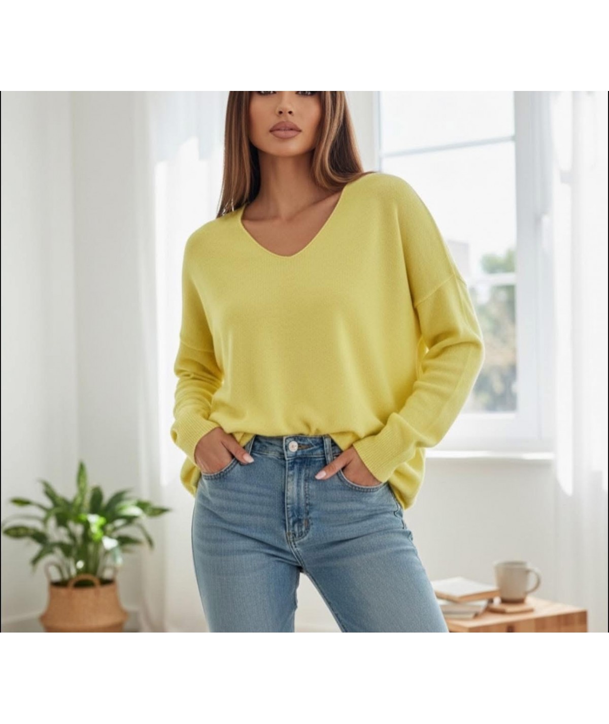 Pull jaune Delphine