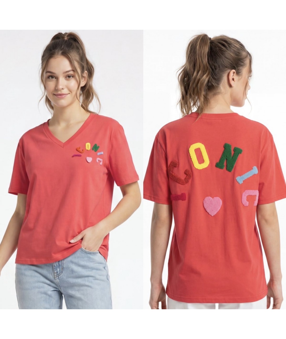 TEE shirt iconic corail