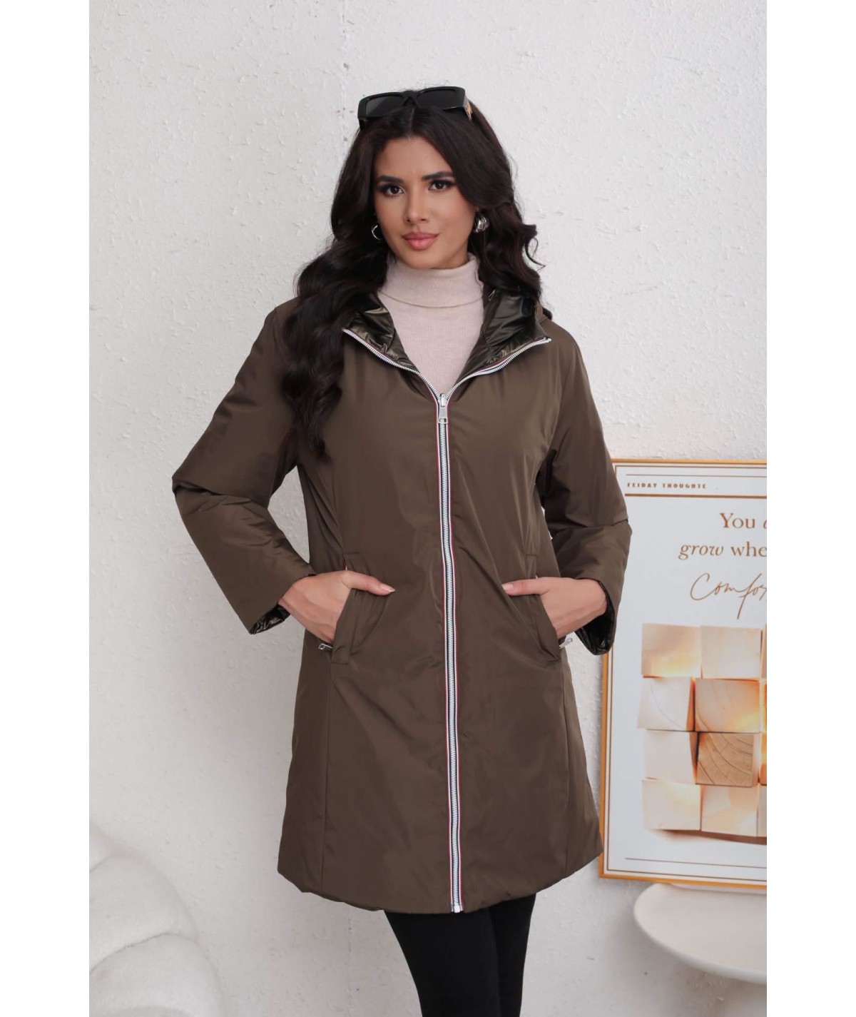 Parka Valentine vert doublé
