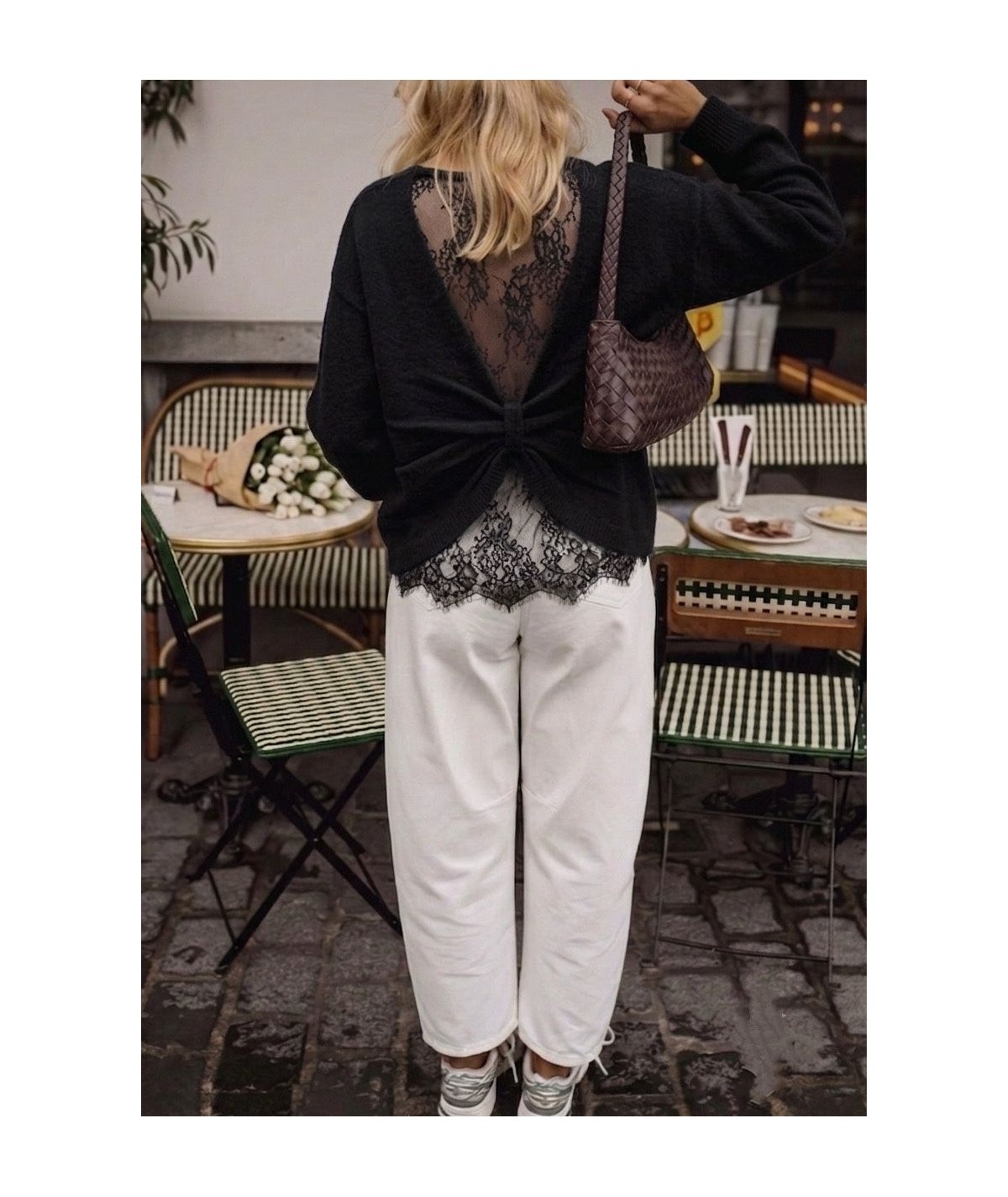 Pull dentelle noir Stephy